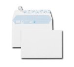 Boîte de 500 enveloppes C6 114x162mm Blanches auto-adhésives 90g