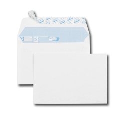 Enveloppe gpv vélin blanc 90g c6 114x162mm adhésive fond gris paquet 25 unités
