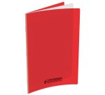 Cahier Conquerant classique agrafe 170x220 48p 90g seyes polypro rouge