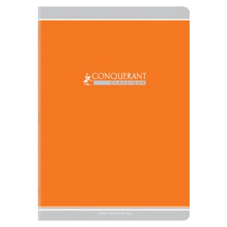 Cahier de devoirs, agrafé, 21x29,7 cm, 96p, 90g, Seyès, couverture carte assortis 4 couleurs