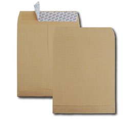 Pochette gpv kraft armé brun 120g auto-adhésive 280x365mm soufflet 30mm boîte 250 unités