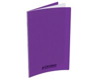 Cahier piqué conquérant classique couverture polypropylène rigide transparente a5+ 17x22cm 96 pages 90g séyès violet