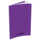 Cahier piqûre 17x22cm 96 pages 90g grands carreaux Seyès. Couverture polypropylène Violet