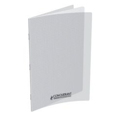 Cahier piqué conquérant classique couverture polypropylène rigide transparente a5+ 17x22cm 96 pages 90g séyès incolore