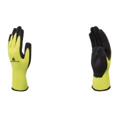 Gant tricot deltaplus polyester fluo enduction mousse latex jauge 13 taille 10 paire