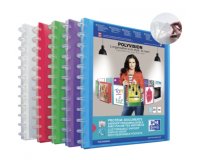 Protège-documents Oxford variozip polyvision a4 40 vues / 20 pochettes amovibles couverture polypro coloris assortis