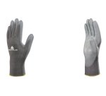 Gant tricot deltaplus polyamide paume enduite polyuréthane jauge 13 coloris gris taille 9 paire