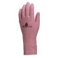 Gant ménage deltaplus latex floqué longueur 30cm épaisseur 0.38mm coloris rose taille 6/7 paire