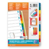 Intercalaires neutres a4+ 12 positions colore 170g blanc