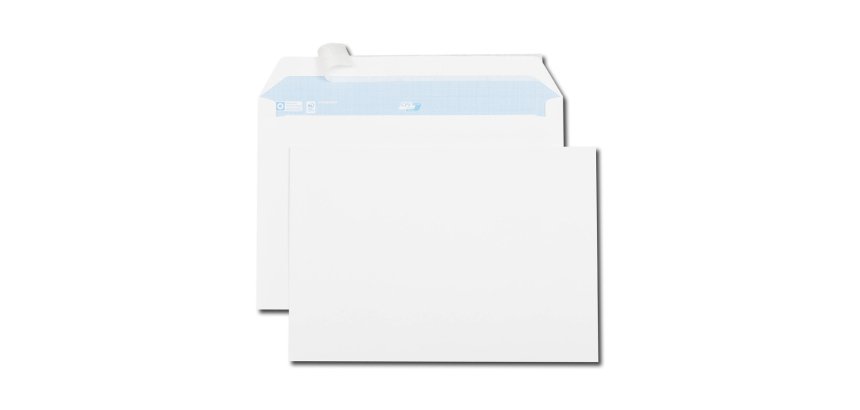 Enveloppe gpv c4 229x324mm 90g adhésive fermeture rapide sécurisée définitive blanche boîte 250 unités
