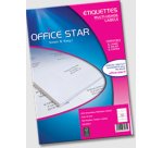 Etiquette office star impression laser jet encre et copieur 199,6x289,1mm coloris blanc pochette 100 unites