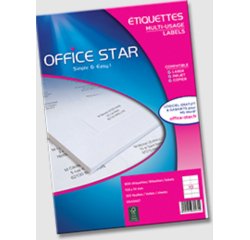 Étiquettes office star 70 x 31 mm multi-usage boîte de 2700
