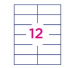 Etiquette office star impression laser jet encre et copieur 97x42,3mm coloris     blanc pochette 1200 unites