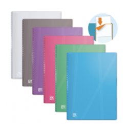 Protège-documents Oxford hawaï a4 160 vues / 80 pochettes couverture polypro coloris assortis