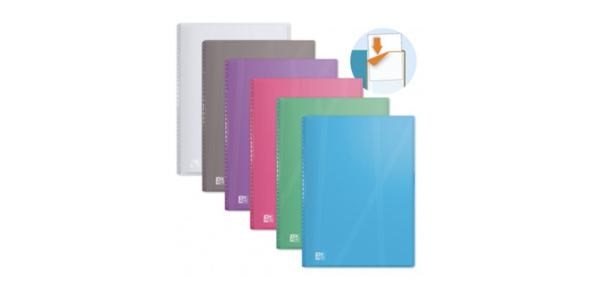 Protège-documents Oxford hawaï a4 160 vues / 80 pochettes couverture polypro coloris assortis