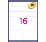 Etiquette office star impression laser jet encre et copieur 99,1x33,9mm coloris   blanc pochette 1600 unites