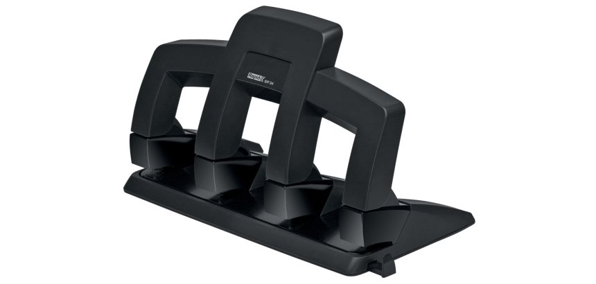 Perforateur 4 trous SP34 PressLess. Capacité 30 feuilles. Noir.