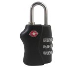 Cadenas TSA à combinaison, en plastique/acier, noir