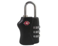 Cadenas TSA à combinaison, en plastique/acier, noir