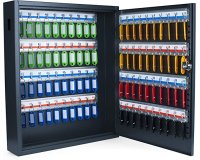 Armoire à clés Deluxe, pour 80 clés, gris foncé