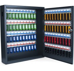 Armoire à clés Deluxe, pour 80 clés, gris foncé