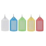 Sachet de 5 porte-clés avec anneaux - Longueur 5,7 cm, largeur 3 cm coloris assortis