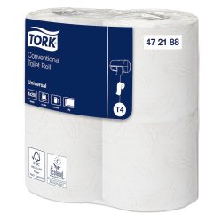 Colis de 8 paquets de 6 rouleaux Papier toilette traditionnel Universal Blanc 2 plis 200 feuilles