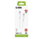 SBS Câble USB 1,5 m blanc - USB-C  Power Delivery 100W