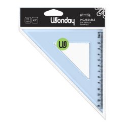 Schoolday Equerre 45 degrés 21 cm en plastique incassable