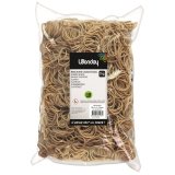 Bracelets caoutchouc en sachet, naturel, 50 mm