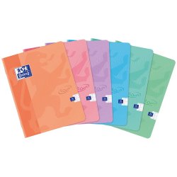 Cahier touch Oxford scolaire agrafe 170x220 96pages seyes assorti