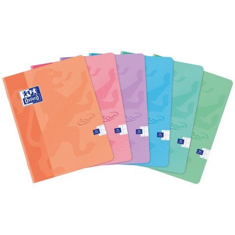 Cahier touch Oxford scolaire agrafe 170x220 96pages seyes assorti