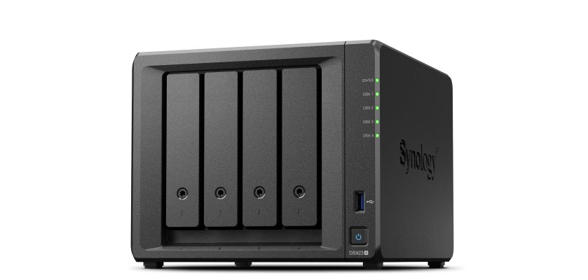 Synology DiskStation DS923+ serveur de stockage NAS Tower Ryzen Embedded R1600 4 Go DDR4L 0 To DiskStation Manager Noir