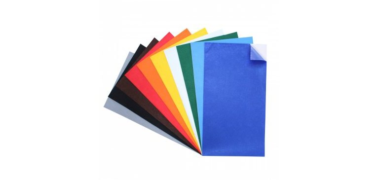 Feutrine adhesive sodertex 180gm2 1mm 250x450mm 10       coupons coloris assortis