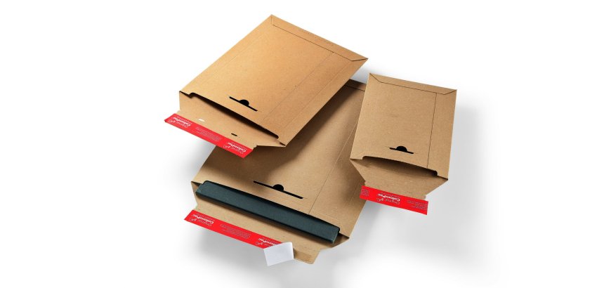 Pochette expedition colompac carton rigide brun bande      adhesive 310x345x30mm