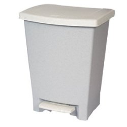 Collecteur Luna à pédale Gris, capacité 25 Litres en plastique - Dim. L36,5 x H46,2 x P29,5 cm