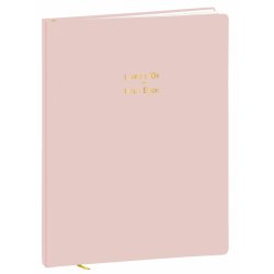 Livre d'or Pastel 27x21cm 128 pages. Couverture effet soft Touch. Coloris rose