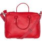Sacoche cabas Goya en cuir pleine fleur de vachette grainée 40x6,5x29cm. Coloris rouge