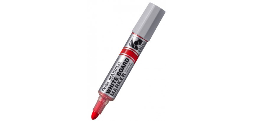 Marqueur pentel maxiflo tableau blanc bouton poussoir pointe ultra-large longueur   ecriture 750m rouge