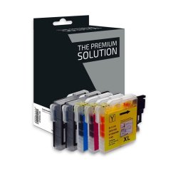 Cartouche compatible jet d'encre noir cyan magenta jaune Brother LC980/LC1100, B8B980/1100B/CLXL