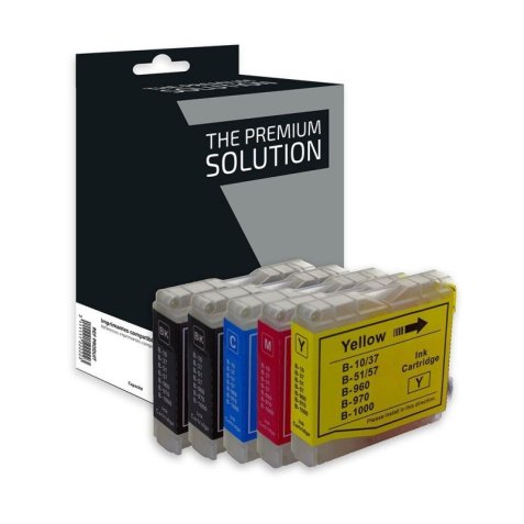 Cartouche compatible jet d'encre noir cyan magenta jaune Brother LC970/LC1000, B8B970/1000B/CLXL