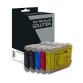 Cartouche compatible jet d'encre noir cyan magenta jaune Brother LC970/LC1000, B8B970/1000B/CLXL