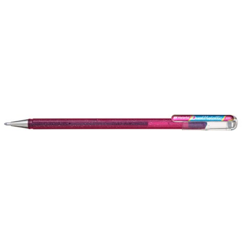 Roller DualMetallic encre gel. Pointe large 1 mm. Coloris Rose + Bleu métallique
