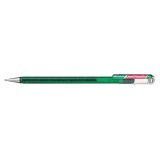 Roller DualMetallic encre gel. Pointe large 1 mm. Coloris Vert + Rouge métallique