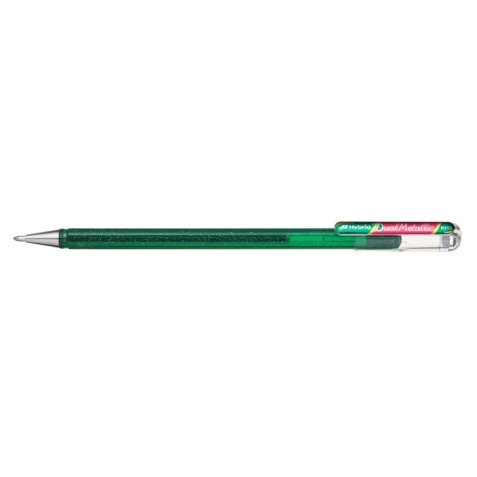 Roller DualMetallic encre gel. Pointe large 1 mm. Coloris Vert + Rouge métallique