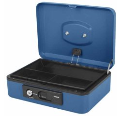 Caisse à monnaie Deluxe, 300 mm, bleu