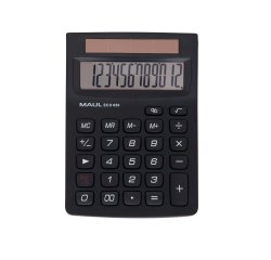 Calculatrice maul bureau eco 650 12 chiffres ecran 1 ligne 3 touches memoires touche pourcentage racines coloris noir