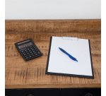 Calculatrice maul bureau eco 650 12 chiffres ecran 1 ligne 3 touches memoires touche pourcentage racines coloris noir