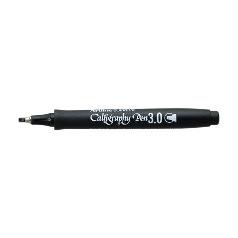 Stylo calligraphie pointe fibre 3mm. Coloris Noir