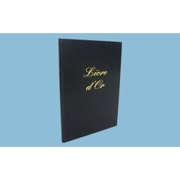 Livre d'Or format 21x29,7cm Noir 148 pages. Couverture aspect cuir